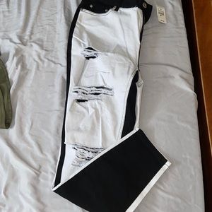 2 tone jeans and sequin jacket